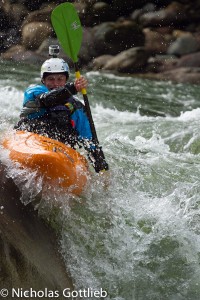 Justin Crannell shows us his gnar face on the last boof before the Oyocachi joins the Quijos.