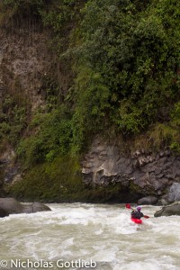 Daphnee Tuzlak coming through the bottom of El Toro, the biggest rapid on El Chaco Canyon.