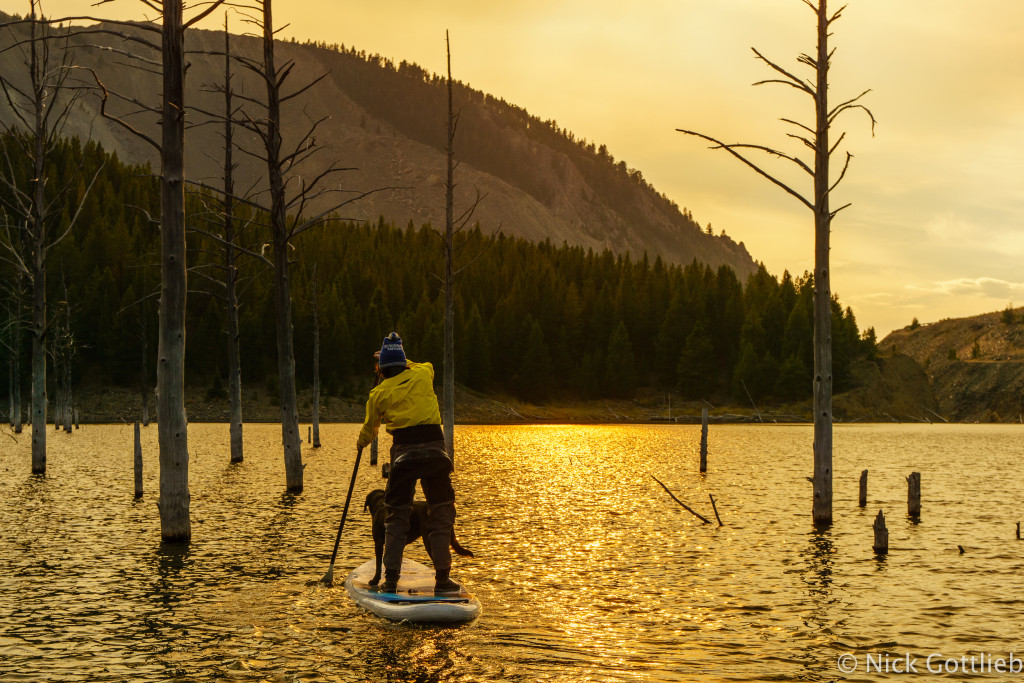 This year, we brought our SUPs with us to paddle around on the lake itself. 