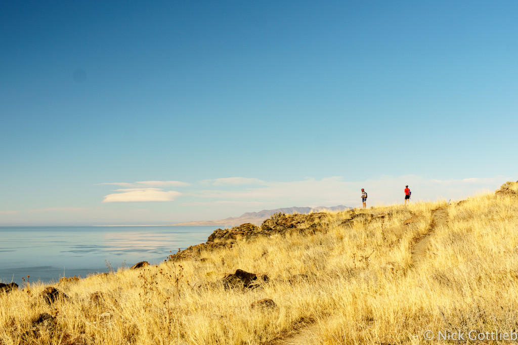 Enjoying the salty ocean air. I mean, the Great Salt Lake.