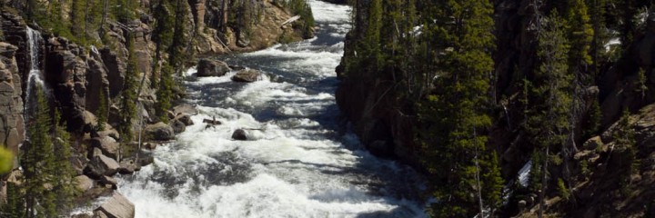 Slides on the Lewis River Canyon. It keeps going downstream.