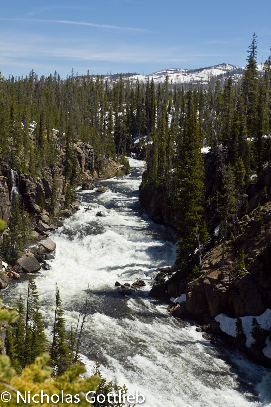 Slides on the Lewis River Canyon. It keeps going downstream.