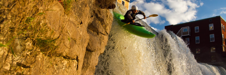 Paddling Otter Creek Falls a few times a week gave me the opportunity to try out a lot of camera angles and times of day. I had to try this angle a few times to get the lighting right, but it worked out well.